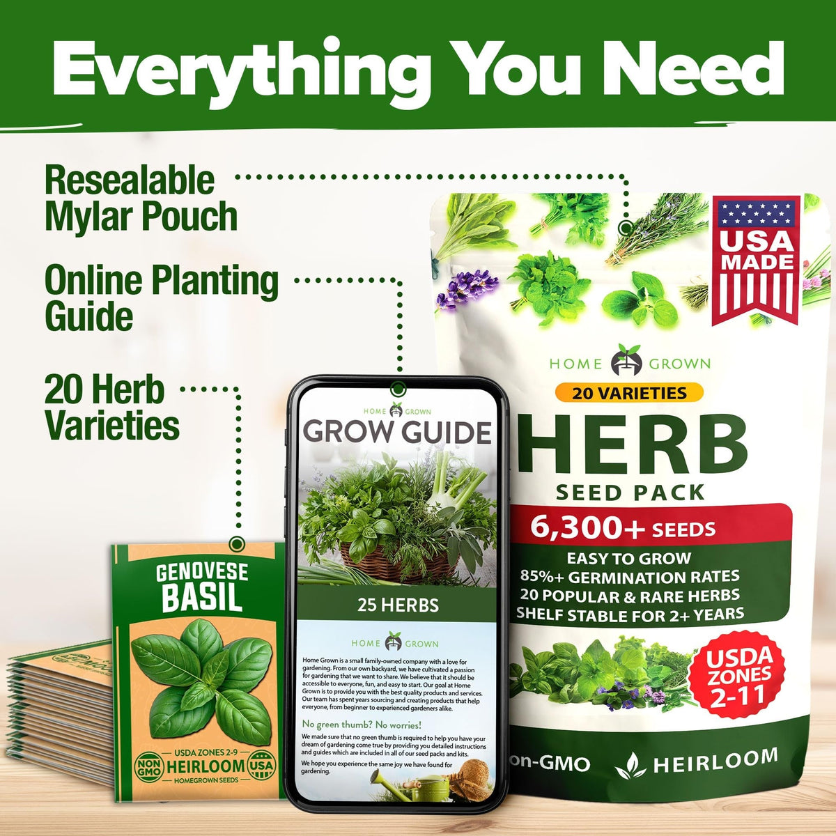 Culinary Herb Seed Vault - (20 Variety)