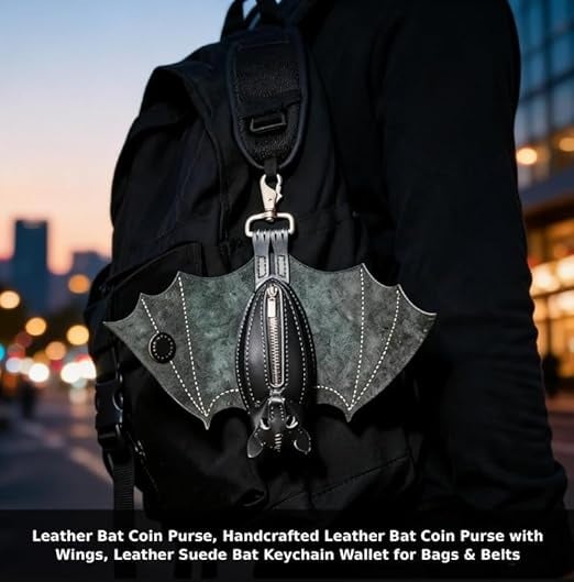 Gothic Design Leather Bat Coin Purseš¦