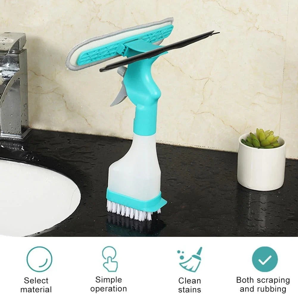 4 in 1 Window Cleaning Kit Professional Squeegee with Spray Bottle for Shower Mi