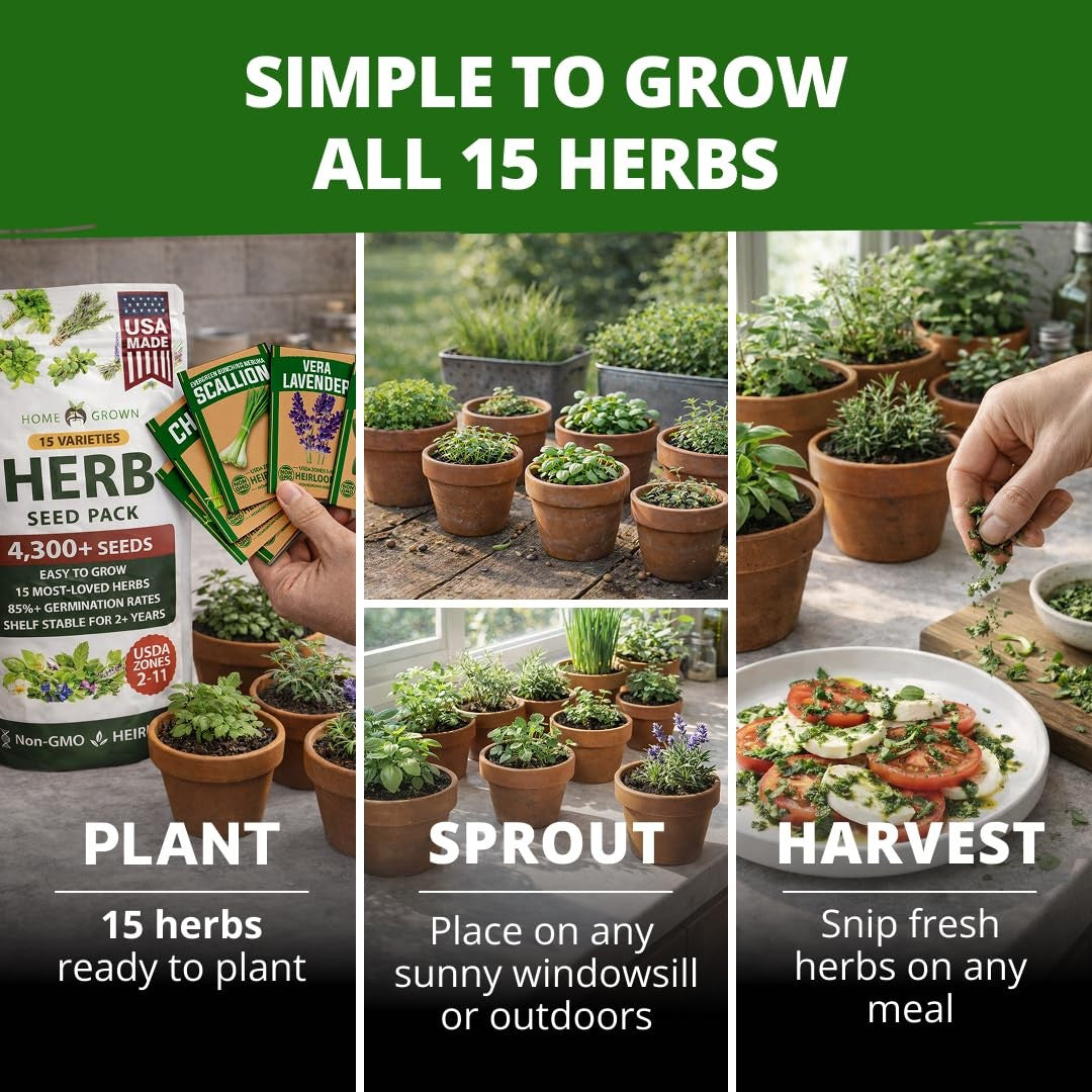 Culinary Herb Seed Vault - (15 Variety)