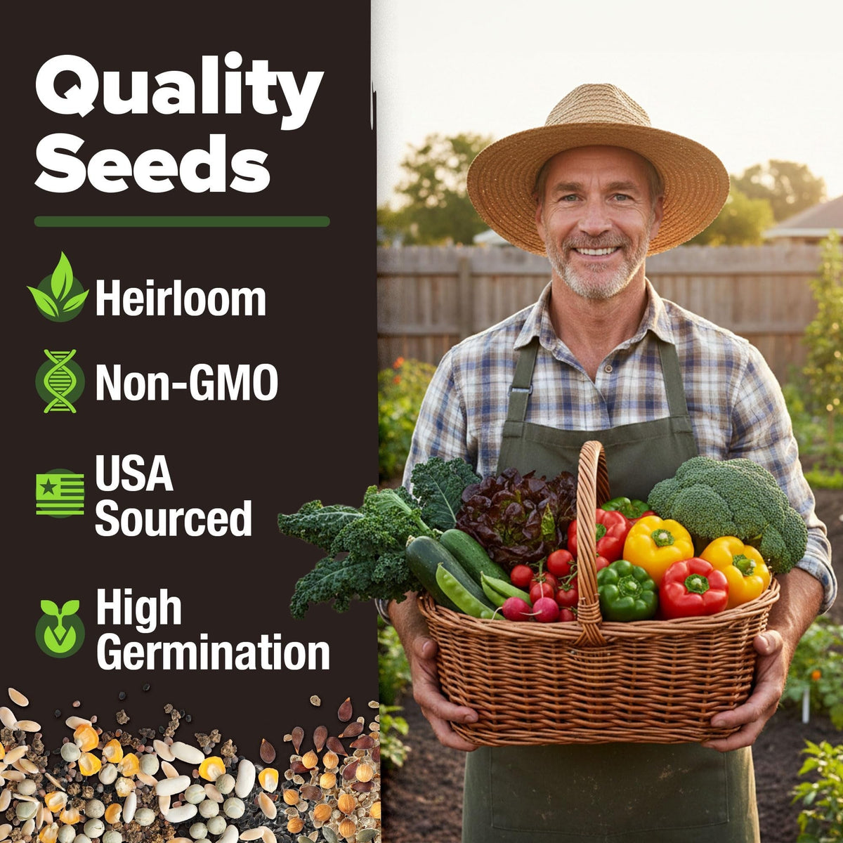 Heirloom Vegetable Seeds - (20 Variety)