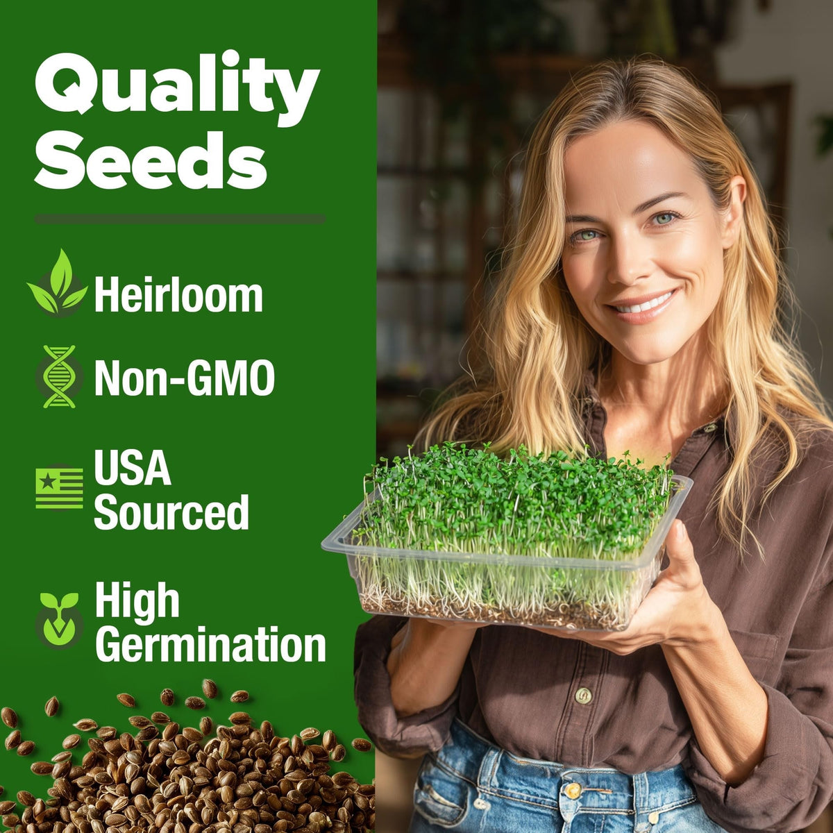 Sprouts and Microgreens Seeds Bulk Mix (16oz)
