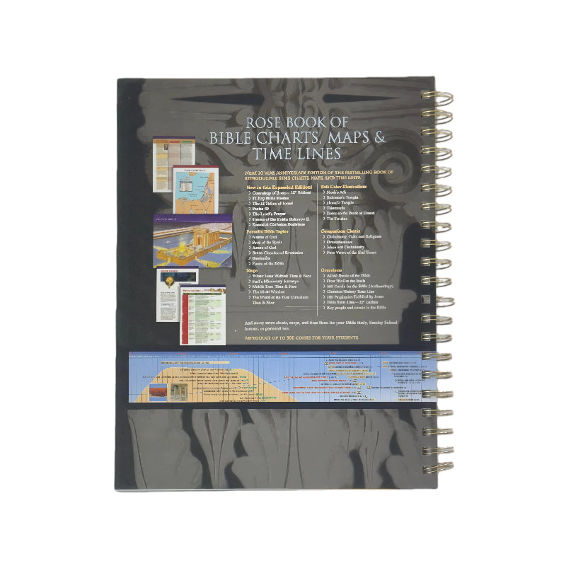 The Book of Bible Charts, Maps, and Time LinesThe ULTIMATE visual Bible resource is here! 230 pages of maps, timelines, and charts on everything: miracles, parables, apostles, feasts, and prophecies.