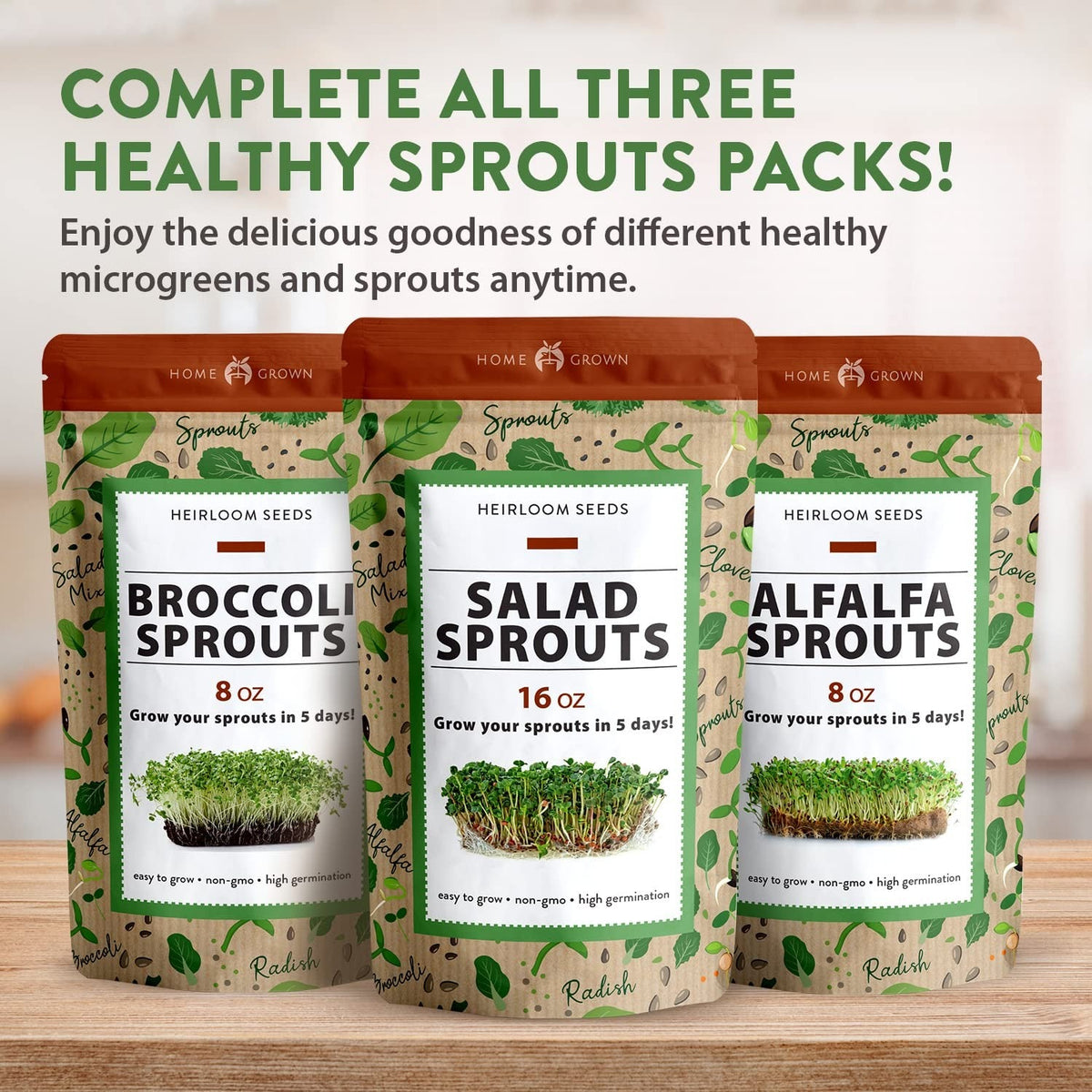 Sprouts and Microgreens Seeds Bulk Mix (16oz)