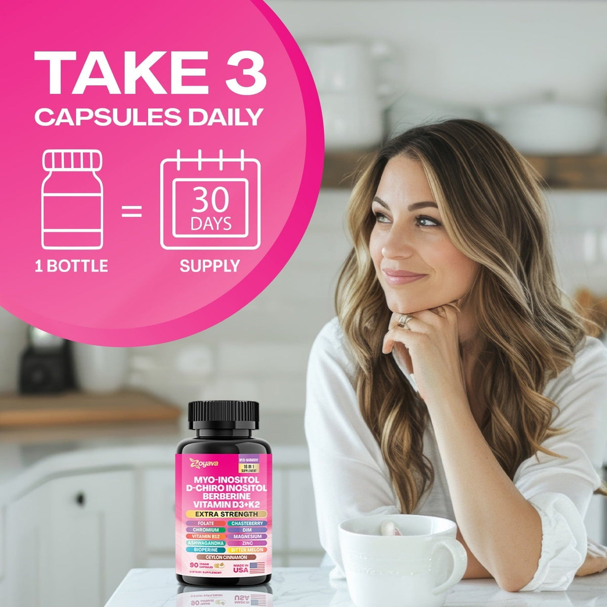 Myo Inositol Supplement (90 Vegan Capsules)
