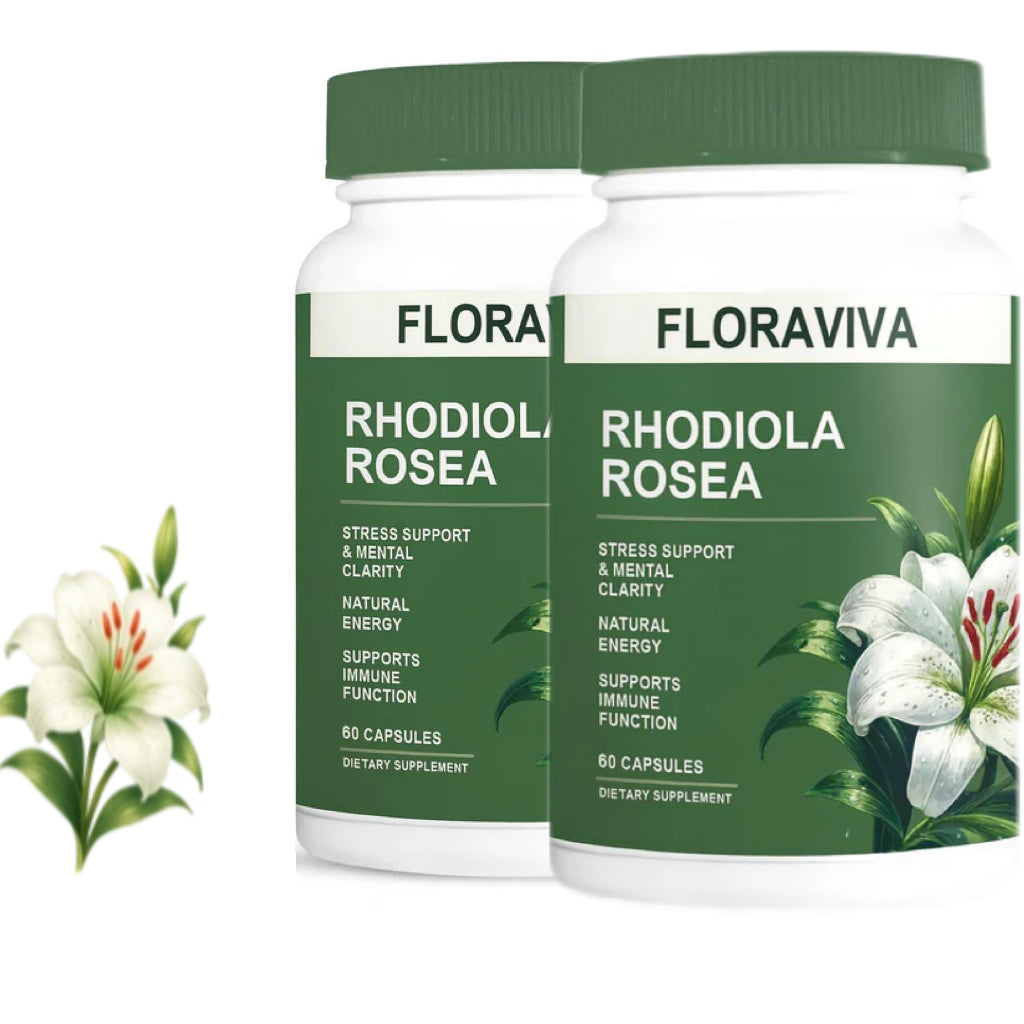 Rhodiola Rosea Capsules - Floravida for Energy, Focus, Mood - 60 Capsules.1