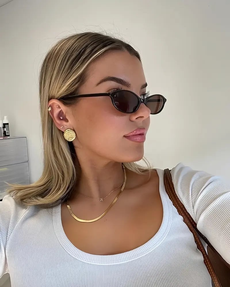 😎 Summer Trend Retro Oval Sunglasses 🕶️ 3 PCS Women's 90s Cat Eye Sunnies, Lightweight Narrow Shades with UV Protection, Vintage Rich Girl Trendy Eyewear