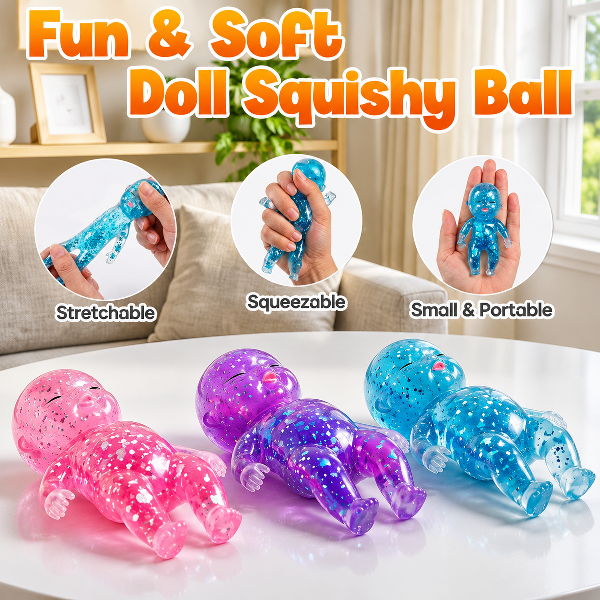 ORB Sugar Swaps Squishy Baby Glitter Squeeze Toy