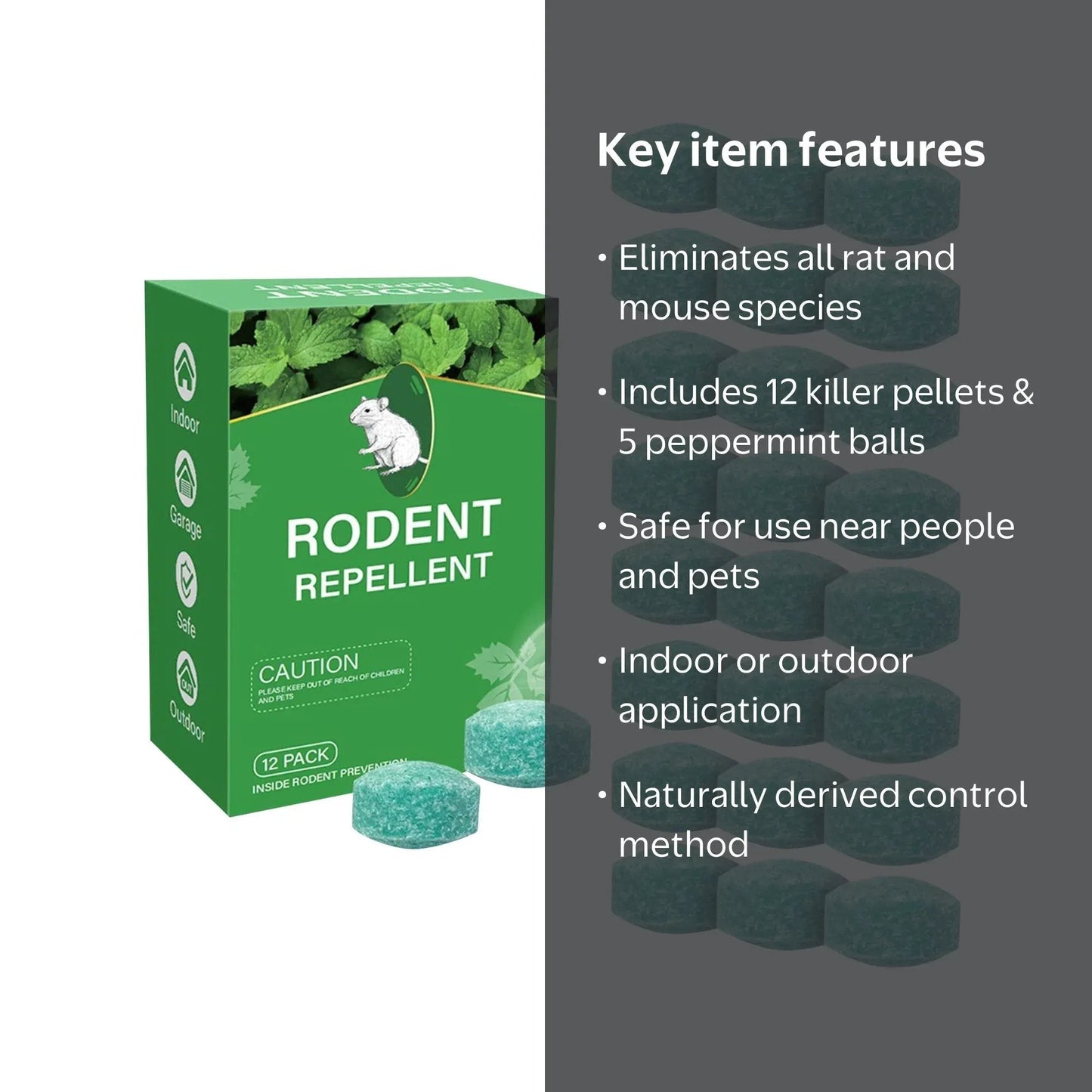 12 Pcs Mouse & Rodent Repellent