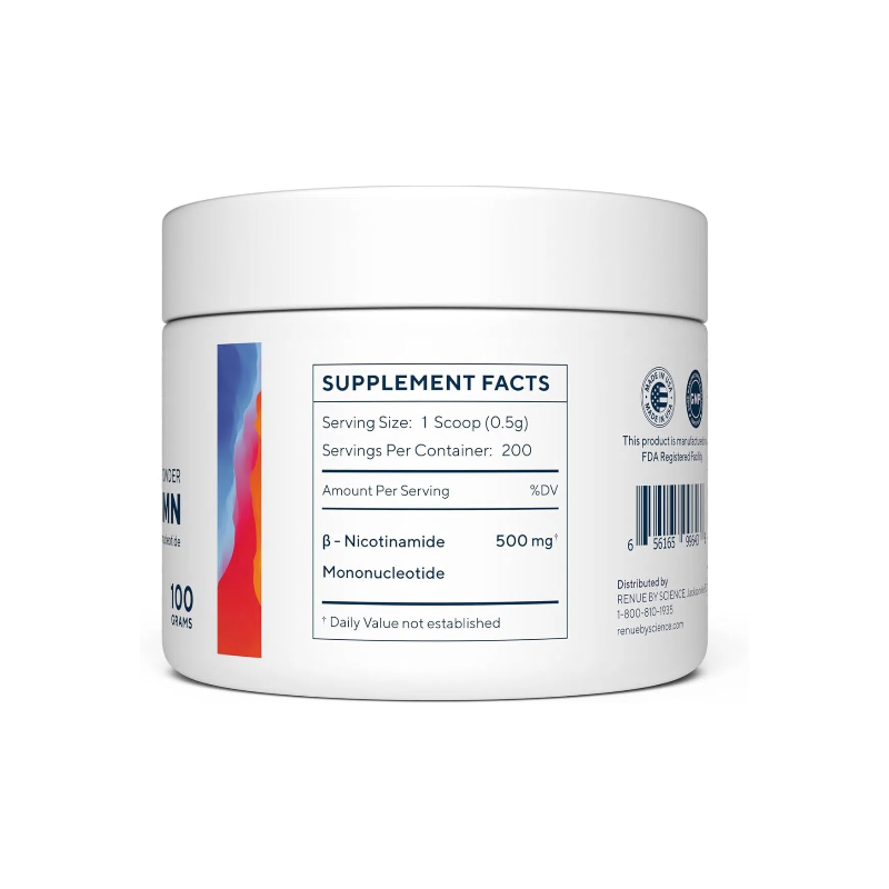 RENUE by Science NMN Powder | 100g Fast Dissolve Powder Supplement | 500mg Nicotinamide Mononucleotide per Serving