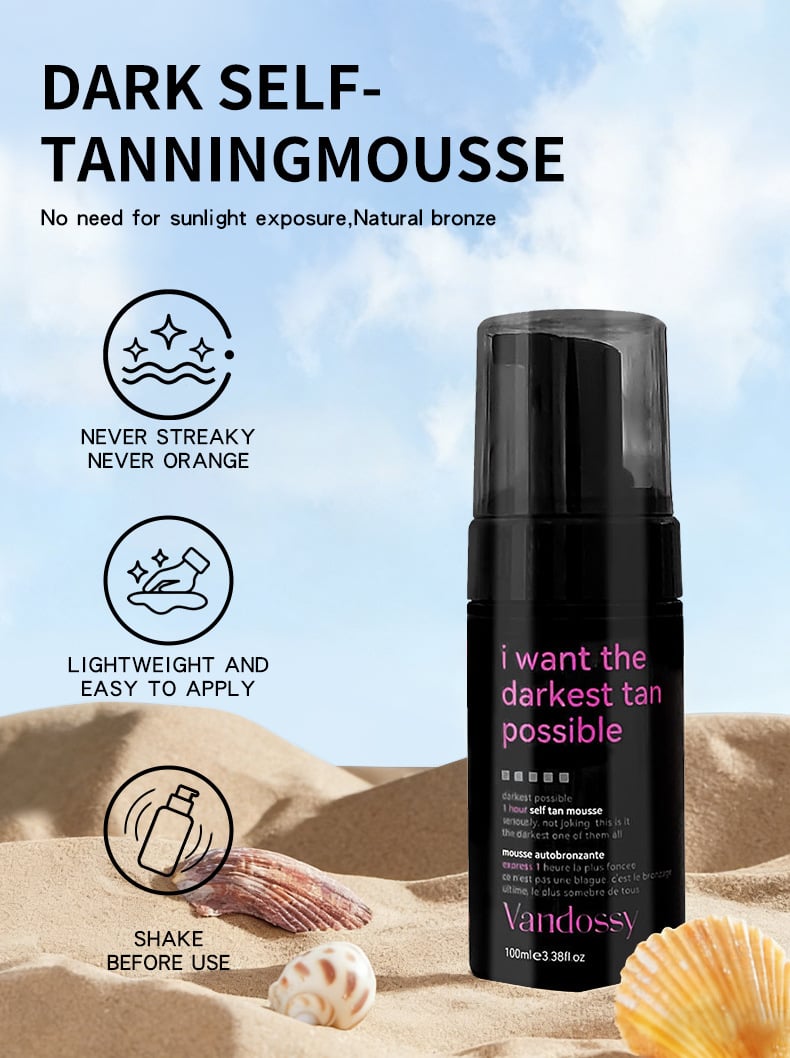Self Tan Mousse - 6.7 fl oz: Darker Violet Base, Paraben-Free, Whole Body
