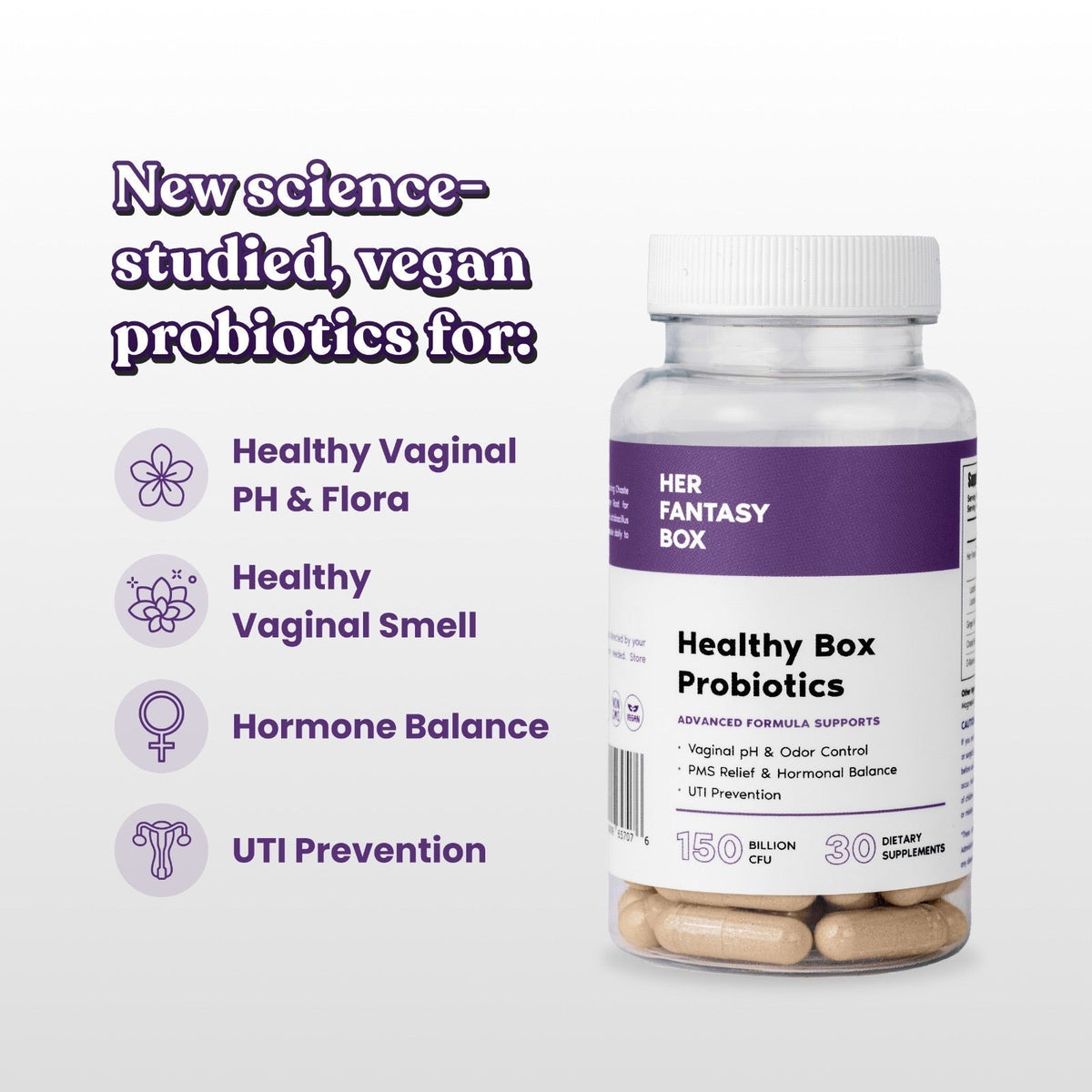 Healthy Box Probiotics for pH, Odor, Pms Relief & Uti Prevention