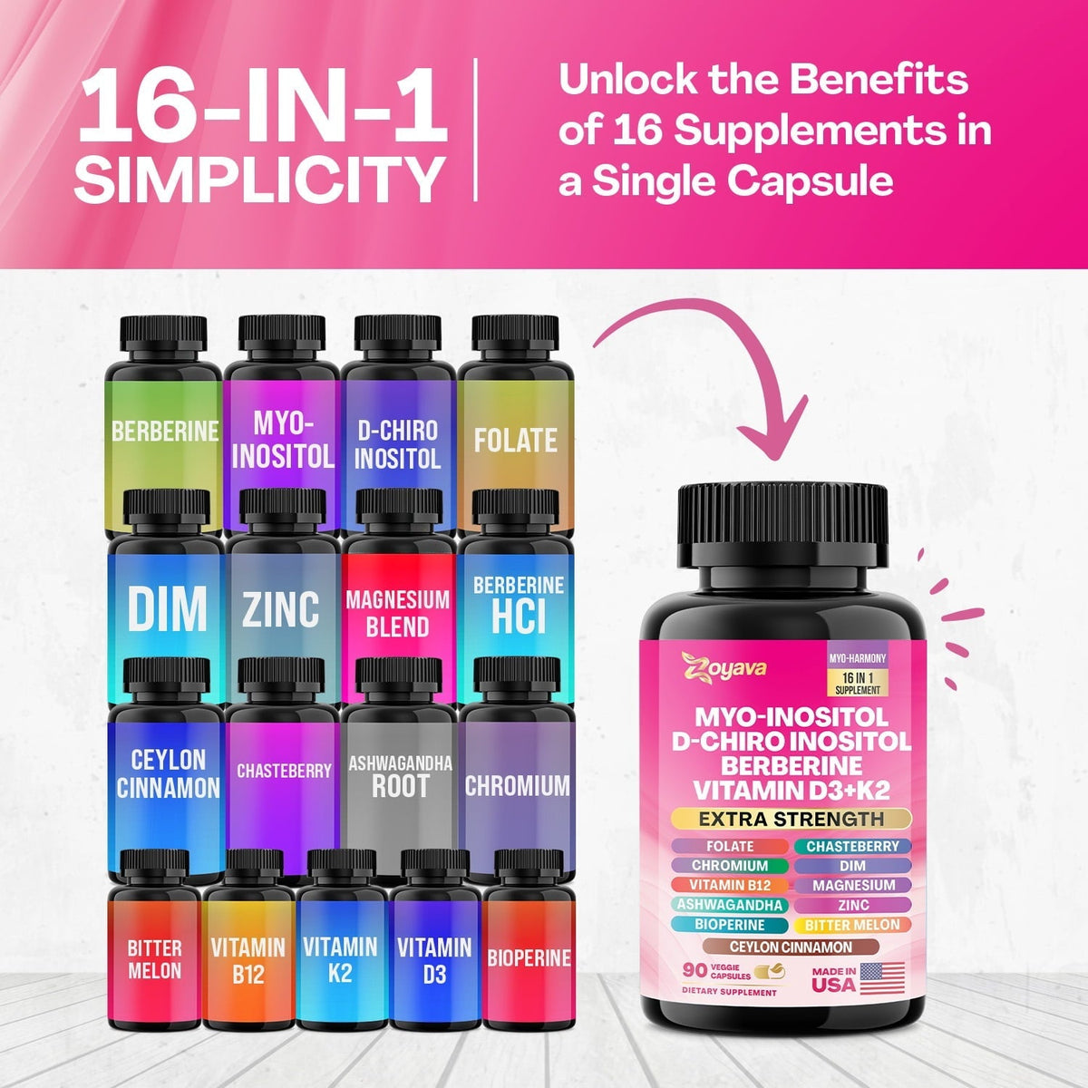 Myo Inositol Supplement (90 Vegan Capsules)