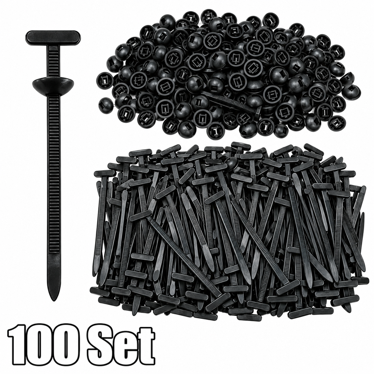 Heavy Duty 100pcs Nylon Universal Cable Tie Buckle  Self-Locking Free Ship