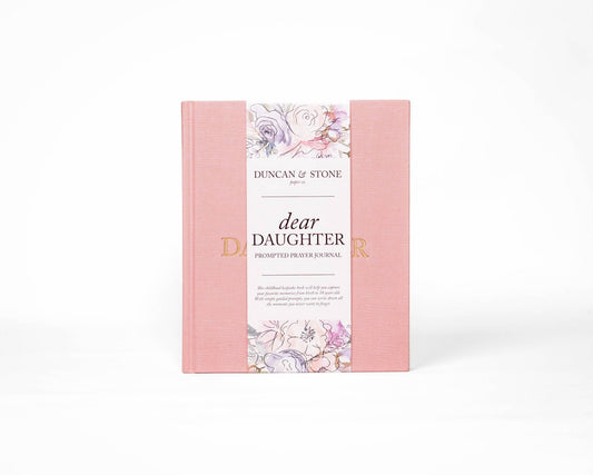 Dear Daughter Pink Hardcover Memory Book – Childhood Keepsake & Guided Prayer Journal