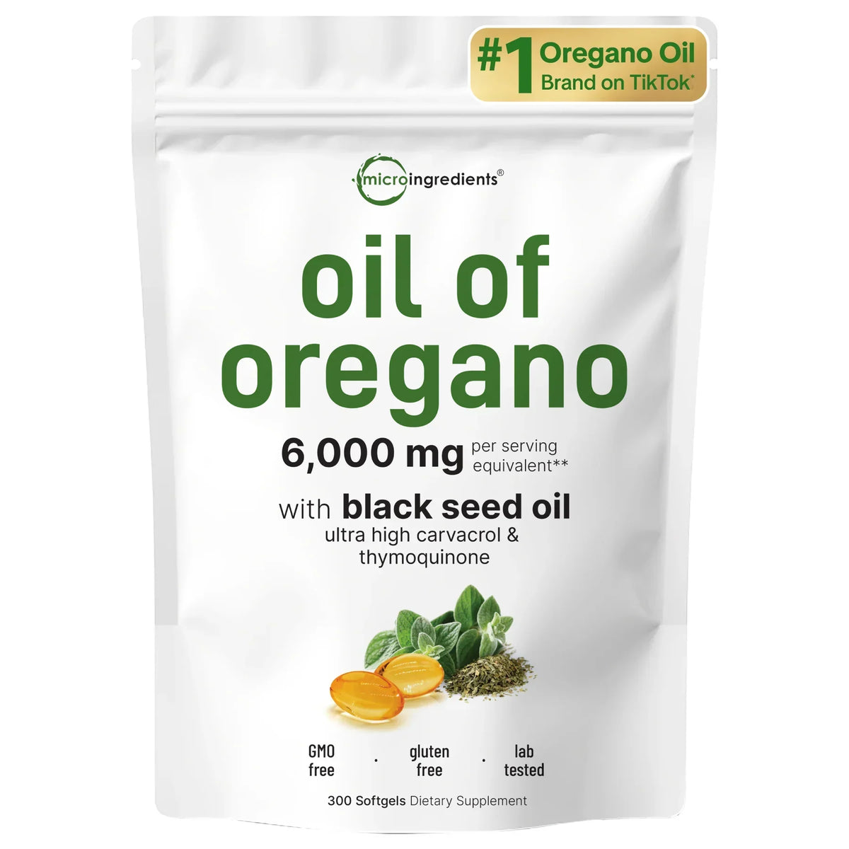 Oregano Oil & Black Seed Oil Softgels - 2-in-1 Foundational Wellness
