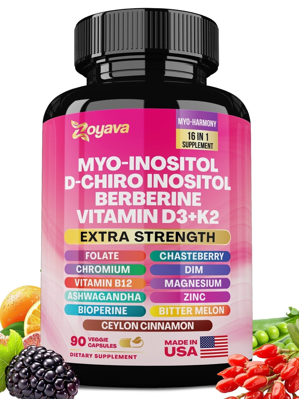 Myo Inositol Supplement (90 Vegan Capsules)