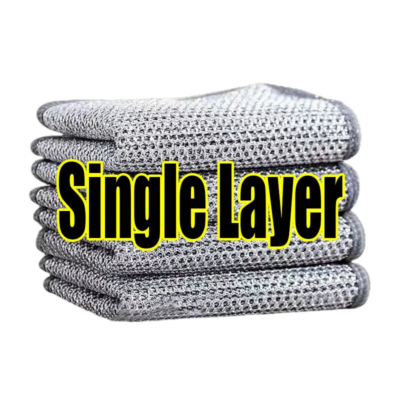 Steel Wire Cleaning Cloths – Kitchen Scrubbing Dish Rags 10 Pack