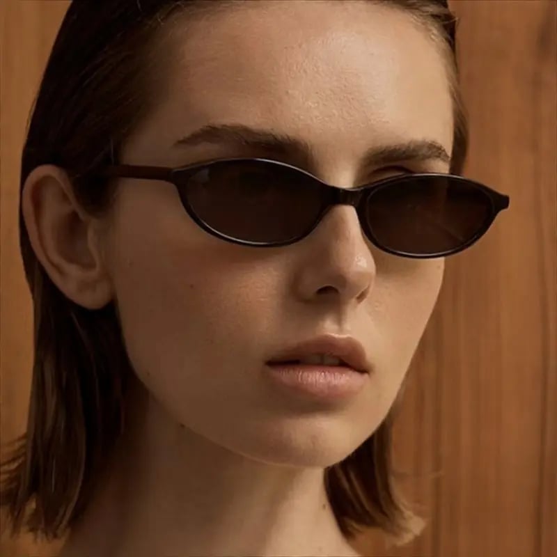 😎 Summer Trend Retro Oval Sunglasses 🕶️ 3 PCS Women's 90s Cat Eye Sunnies, Lightweight Narrow Shades with UV Protection, Vintage Rich Girl Trendy Eyewear