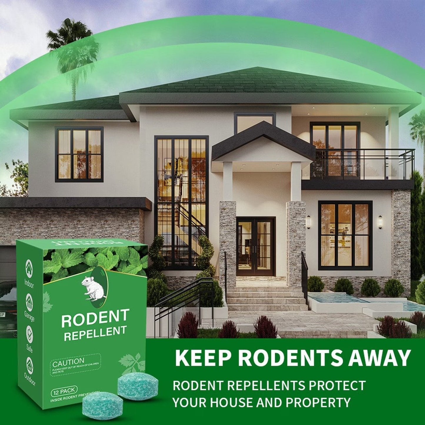 12 Pcs Mouse & Rodent Repellent
