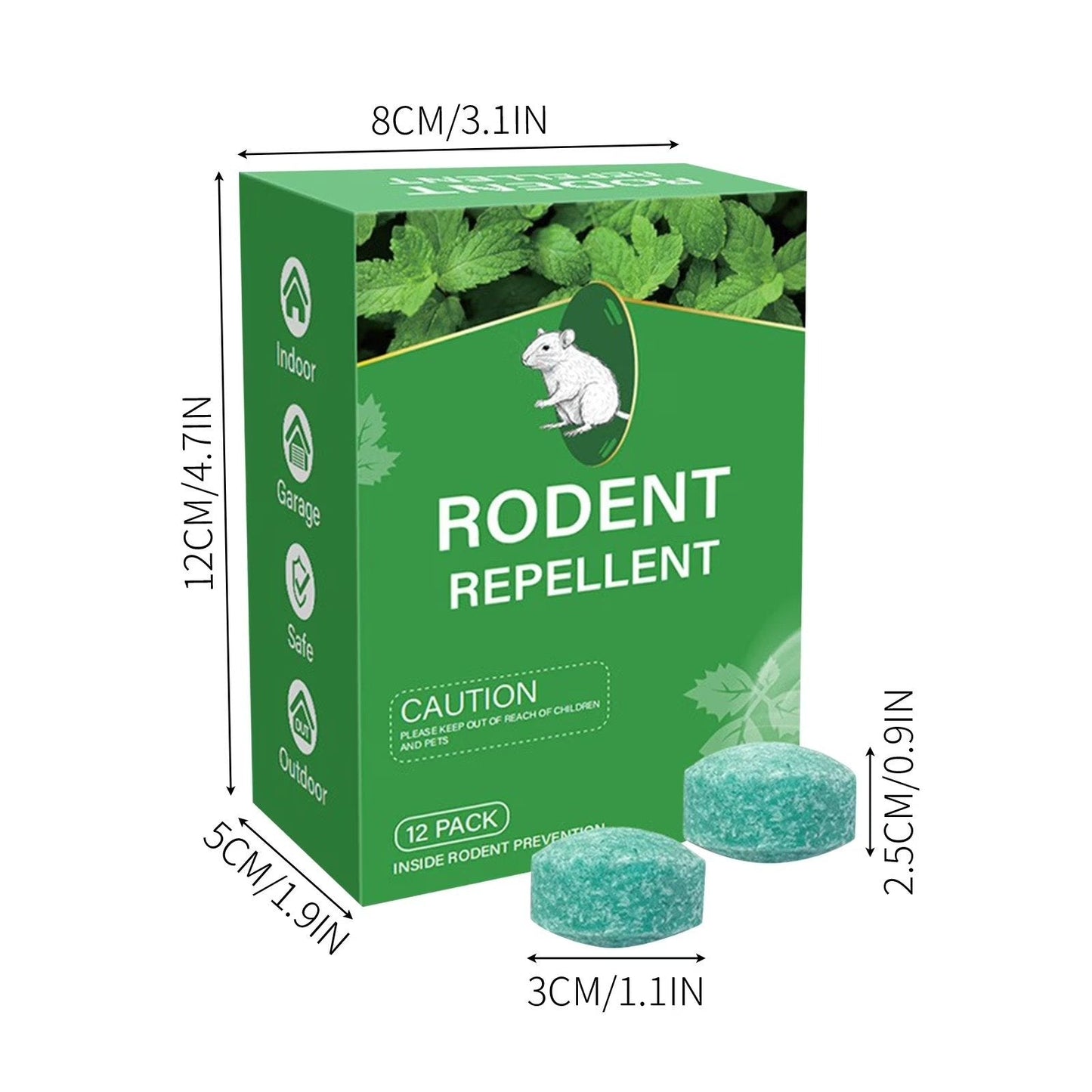 12 Pcs Mouse & Rodent Repellent