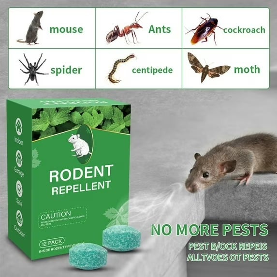 12 Pcs Mouse & Rodent Repellent