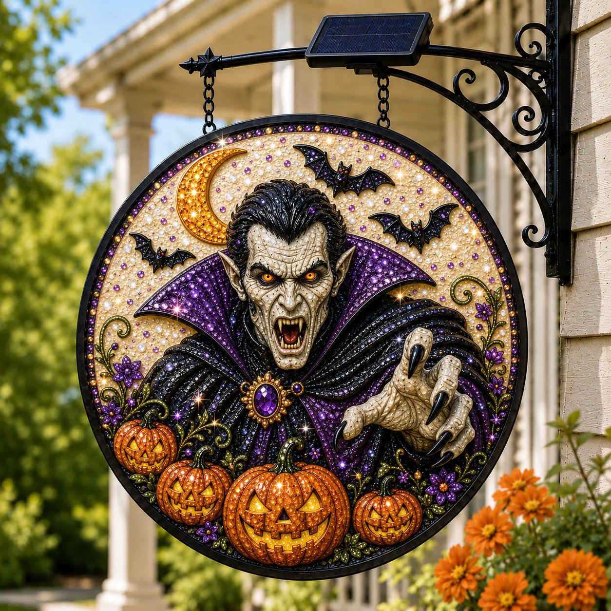 🎃 Solar Halloween LED Hanging Sign Light 👻