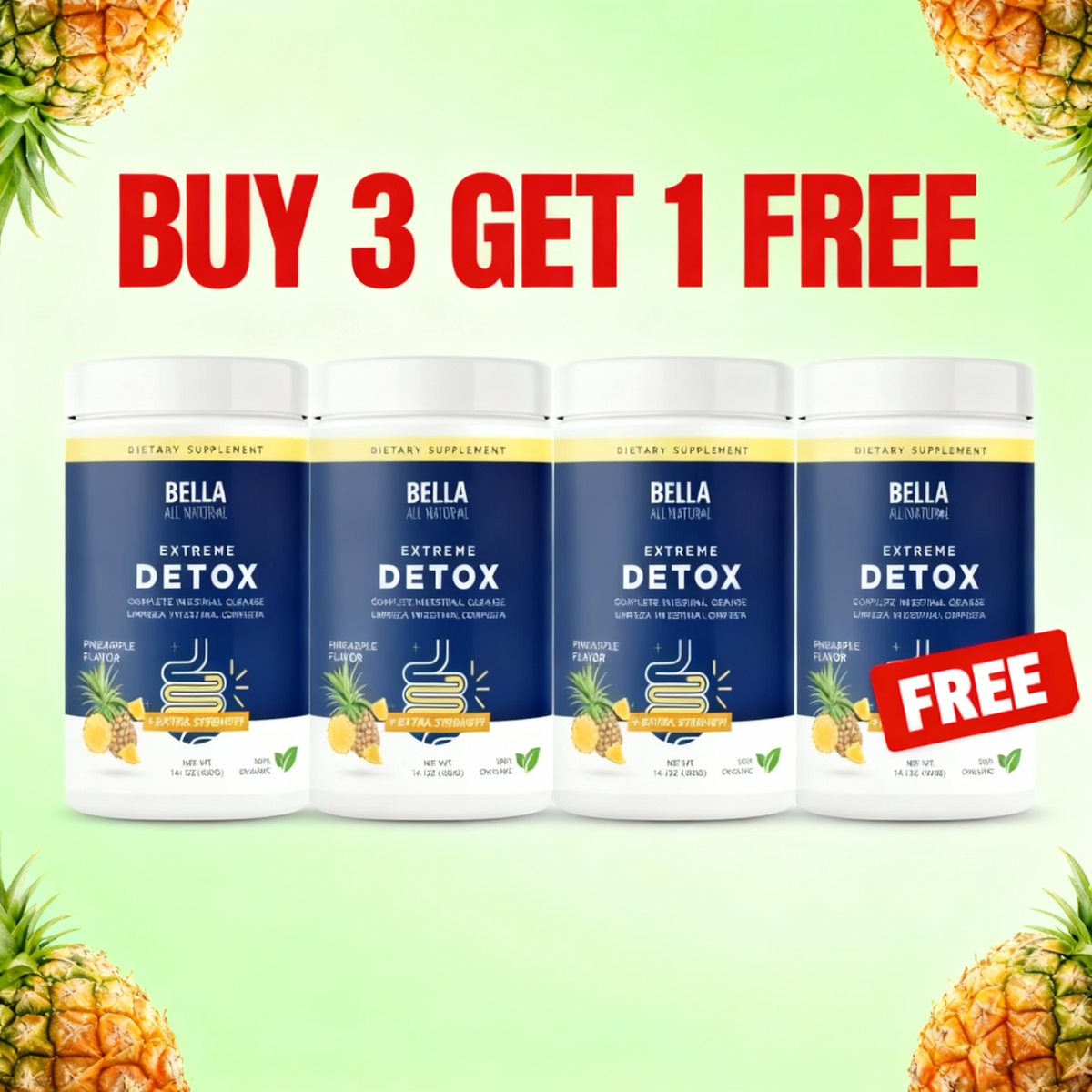 Extreme Detox Powder (Pineapple) – Sleep Balance, Detox & Skin Radiance