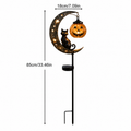 🎃Solar Halloween Black Cat & Pumpkin Moon Garden Stake Light