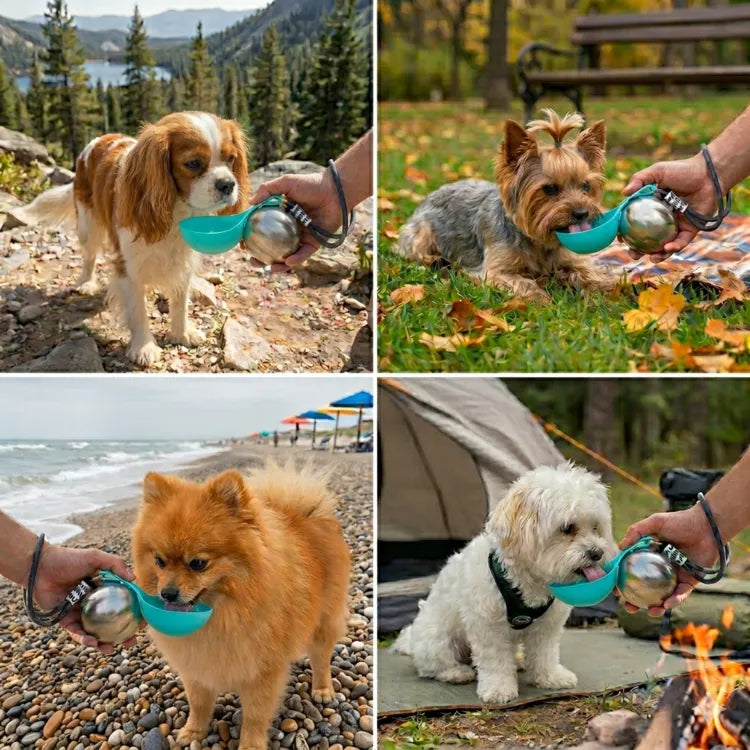 🐾Sphere Traveler – 304 Stainless Steel Dog Water Bottle, Leak-Resistant, One-Handed Flip🐕