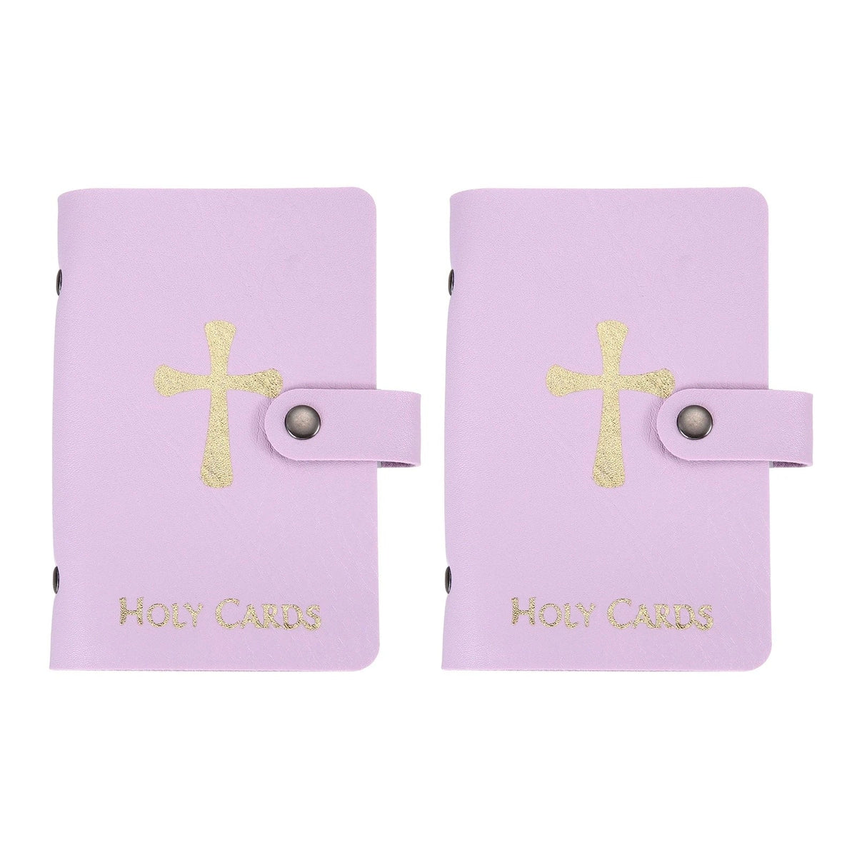 Prayer Card Holder, PU Collector Holder Portable, Purple 1Pcs