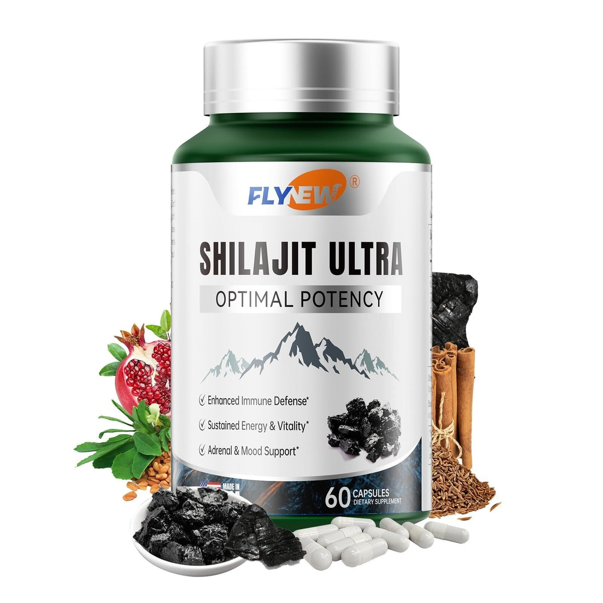 Flynew Ultra-High-Efficiency Shiraiji Extract, Contains L-Arginine, Pure
